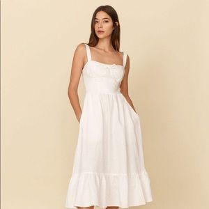 Reformation - Magean White Linen Dress (size 4)